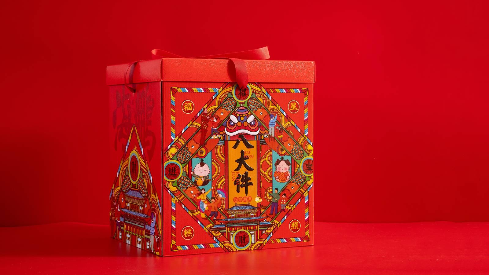 八大件品牌年货红色系礼品包装盒-第7张